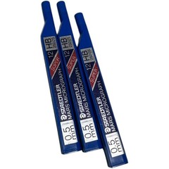 Staedtler Mars Micrograph 0.5mm Mechanical Pencil Leads 12 HB New 3 packs