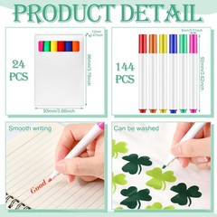 72 Pcs Washable Markers in 6 Vibrant Colors Broad Line Washable Coloring Mark…