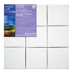 Back Stapled Deco Canvas 9 Pack, 4 x 4