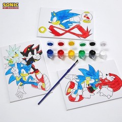 Creative Sonic Paint Kit: 3 Canvases, Acrylic Paint & Easel for Young Artists
