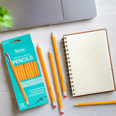 Wood-Cased Pencils, 288Pc Bulk Pre-Sharpened #2 HB Pencils with Eraser for Class