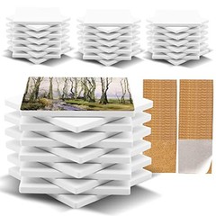 48 Pack Sublimation Blanks Coasters Bulk, 4 Inch Glossy White Glazed 48PCS