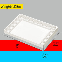 18-Well Porcelain Artist Paint Palette, Mixing Art Ceramic Watercolor Paint Pale