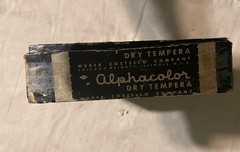 Weber Costello RARE Alphacolor Dry Tempera 12 Glass Jar Box Set Vintage 1960s