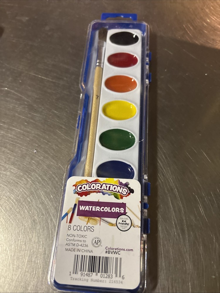 8 Color Watercolor Paint Set in Durable Case – Ideal for Adults and Beginners