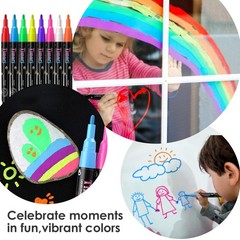 Timart Extra Fine Tip Chalk Markers 8 Pack 1mm Point, Liquid Chalk Pens – Dry