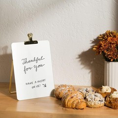 U Brands Glass Dry-Erase Desktop Easel, Tempered Glass, Removable Clip