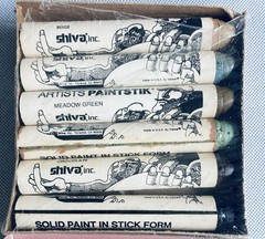 Vtg Shiva Markal Artists Paintstik Solid Oil Paint 6 Sticks Quilting Set Unused