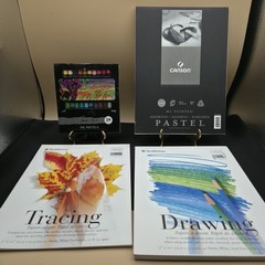 Art Lot Of Oil Pastels Tracing Drawing Pads Canson Strathmore Summer Vacation
