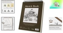 Versatile 9″ x 12″ Spiral Sketch Book – Perfect for Kids & Adults’ Creations