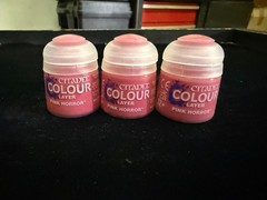 Games Workshop Citadel Color Pink Horror Layer x3 Lot LOTR 40K Paint 12 ml