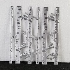 Spring Autumn Winter Birch Tree Trunk Background Cutting Die Cut