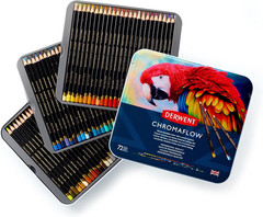Chromaflow Colored Pencils Tin, Set of 72, Great for Holiday Gifts, 4Mm Wide Cor