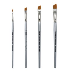AS-25 Golden Taklon Synthetic Angle Shader Brush Set 4 pcs