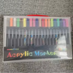 120 Color Acrylic Paint Markers Dual Tip Brush Fine Pens Art Set for kids