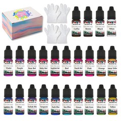 Alcohol Ink Set – 24 Colors Vibrant Colors High Concentrated Alcohol-Based In…