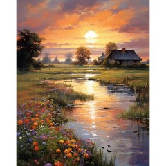 Fountor Paint by Numbers Kit for Adults Beginner, Frameless, LOP829