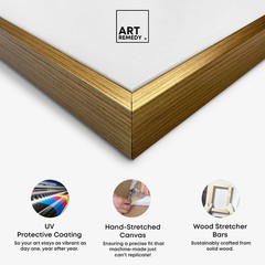 Art Remedy Hill Top View Canvas Vintage Landscape Art, Gold Frame, 36″ x 24″