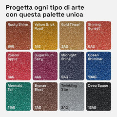 Glitter Paint Pens for Rock Painting, Stone, Ceramic, Glass, Wood, Fabric, Scrap