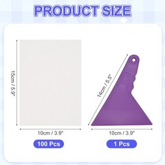 100pcs 10x15cm Diamond Paint Release Paper and Purple Scraper for Diamond Art