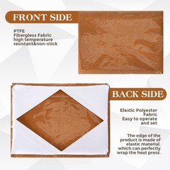 Treela 2 Pcs 12 x 15 Inch Heat Press Platen Wrap Cover Heat Resistant Reusabl…