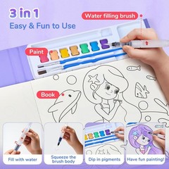 Paint with Water Coloring Books for Toddlers, Watercolor Painting Sets for Ki…