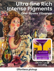 24 Colors Watercolor Paint Set, Intermediate Watercolor with Smooth Mixing Vibra