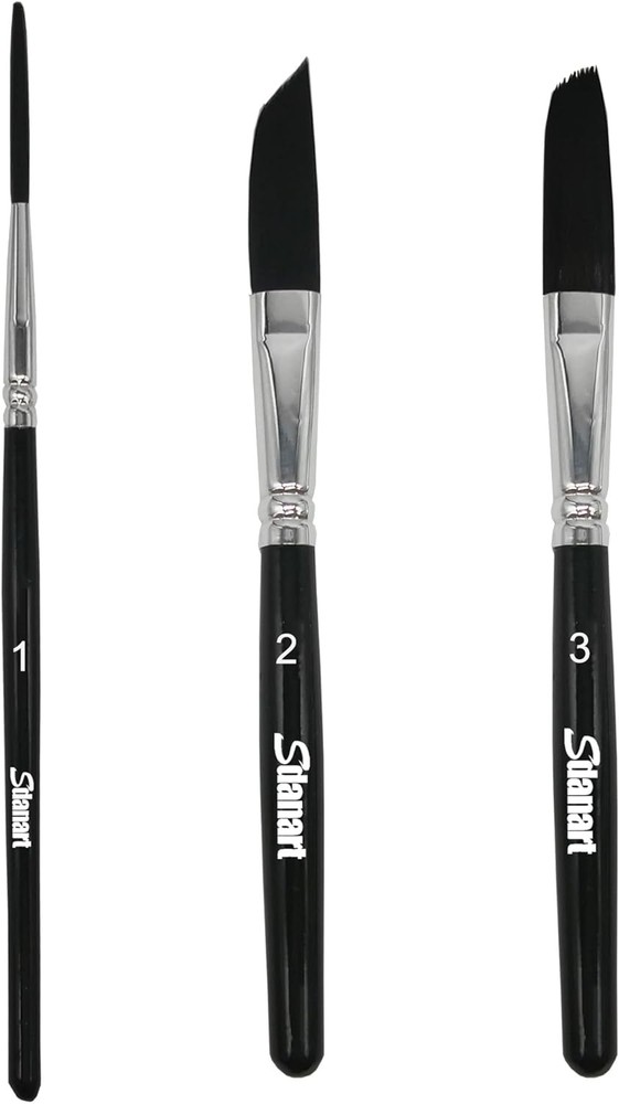 Pinstriping Brush 3 pcs High Performance Striping Set – #1, #2, #3, Black