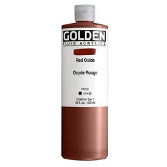 Fluid Acrylics Red Oxide 16 Fl Oz Bottle Professional Acrylic Paint Opaque