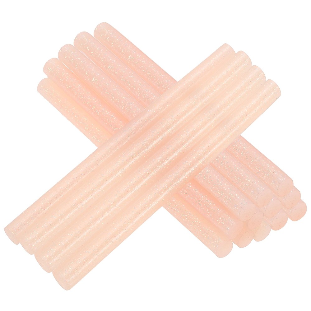 4×0.27 Inch Glitter Hot Glue Sticks, 16 Pcs Hot Glue Gun Sticks, Soft Pink