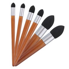 6Pcs Blending Sponge Pen 3 Size Sketch Wipe Rubbing Brush Red