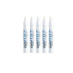 UniPaint Oil Based Paint Marker Multi Surface Pen PX20 Medium White 5 PCS