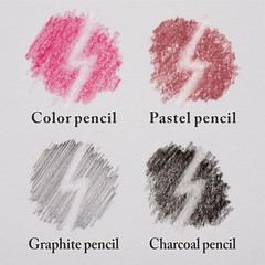 4 Piece Office Writing Set With Pencil Brush Eraser And Drawing Tools