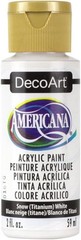 Americana Acrylic Paint – Snow Titanium White, 2 Fl Oz – Non-Toxic & Versatile