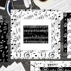 24 Sheets Musical Notes Pattern Paper 11.8 x Inch Music Multicolor