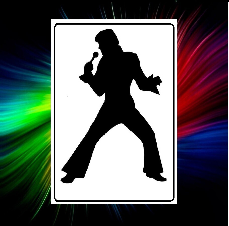 ELVIS PRESLEY AMERICAN SINGER, IMAGE, AIRBRUSH, PAINTING, TEMPLATE, STENCIL