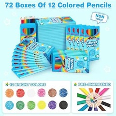 864 Count Colored Pencils Bulk Packs Pre-sharpened Coloring Pencils for 72