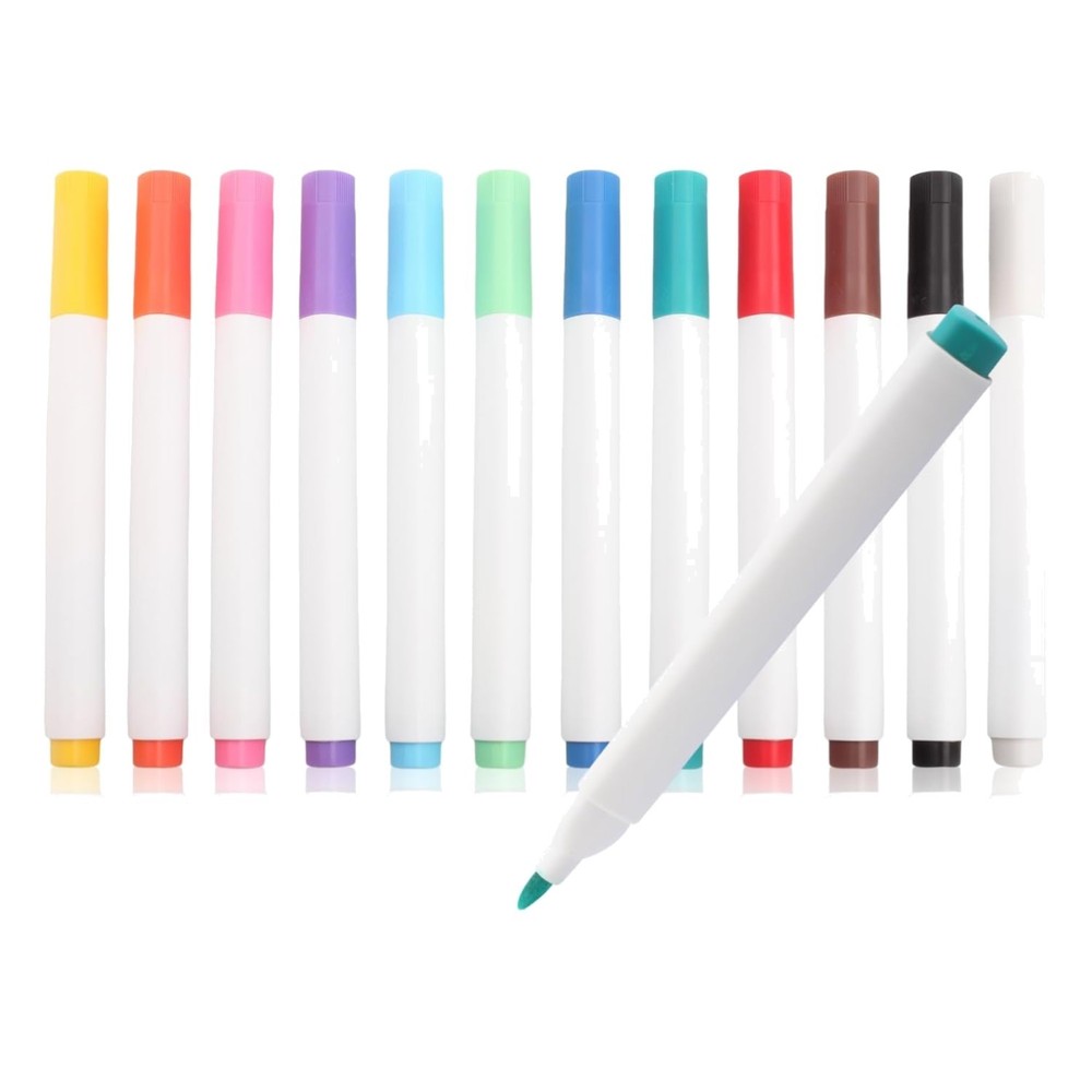 Vibrant 12-Color Acrylic Paint Pen Set for Rock, Wood & Canvas Projects