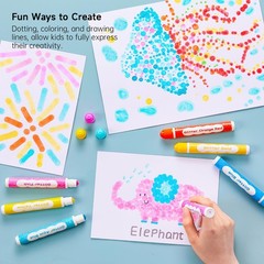 Shuttle Art Shimmer Dot Markers, 15 Glitter Colors Washable Markers for Toddl…