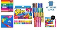 22-Color Scented Markers – Kids’ Coloring & Arts Supplies