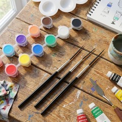 3 Pcs Script Pinstripe Brushes, Extra Long Fine Scroll Pinstriping Brush, Rig…