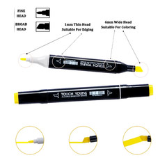 48 Colors Dual Tip Oil-Based Art Markers Set for Drawing Sketch Manga Graffit