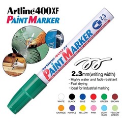 Artline Paint Marker 400XF Medium Point 2.3mm Permanent & Waterproof Box of 12’s