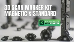 3D Scanner Tracking Markers Stackable Target Kit 19-51pc Scanning Reference Set