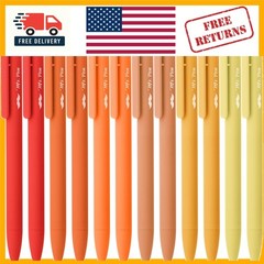 Stylish Summer Morning Retractable Gel Pens – 12 Pack, Fine Tip 0.5mm, Fast Dry