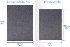Selizo 100 Sheets Black Carbon Transfer Tracing Paper for Wood, Paper, Canvas