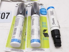 Sharpie 10 Chisel Tip Markers Permanent BLACK Ink Large Broad Marker 10-ct