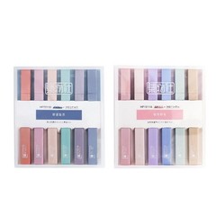 6 Colors Soft Head Highlighter Fluo Marker Pen 4mm Nib School Office Stationery