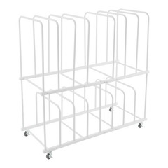 2-tier Art Storage Rack With Wheels Rolling Canvas Organizer Stand For Painting