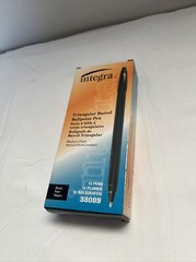 Integra Ballpoint Pens Retractable Medium Point Black Barrel/Ink 38089 1dz